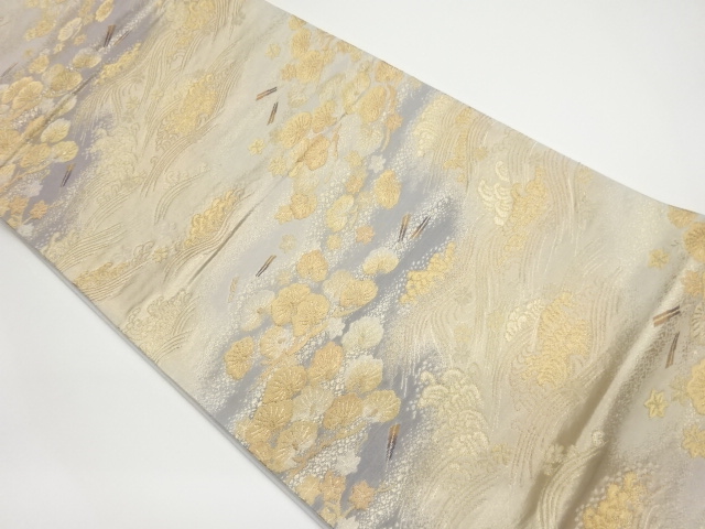 JAPANESE KIMONO / VINTAGE FUKURO OBI / WOVEN PINE